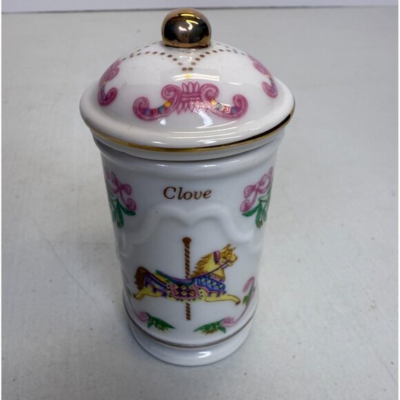 Vintage 1993 Lenox Spice Carousel Fine Porcelain Spice Jar CLOVE - Picture 1 of 9